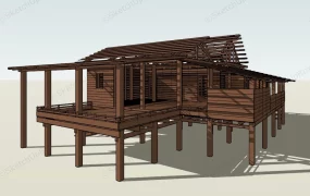 Wooden Stilt House