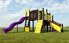 Yellow And Purple Playground Equipment