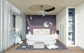 Space Themed Kids Bedroom