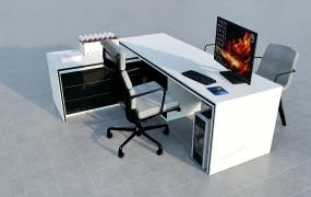 L Shaped Office Desk With Storage