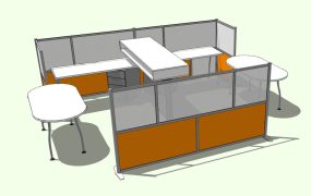 2 Person Cubicle Workstation