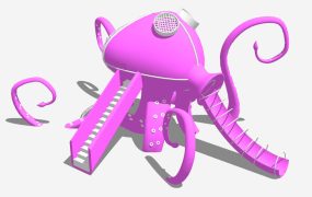 Pink Octopus Playground Slide