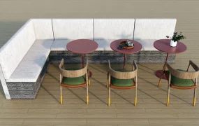 L Shaped Restaurant Booths