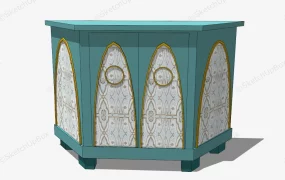 Blue Console Cabinet