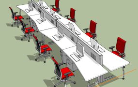 8 Person Workstation Desk