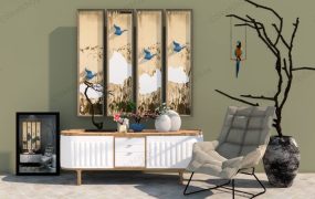 Asian Accent Wall Console Table