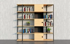 Modern Industrial Bookshelf