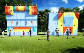 Colorful Rock Climbing Walls