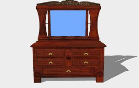 Antique Vanity Table with Mirror