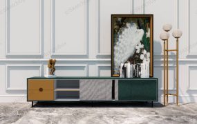 White Accent Wall Tv Stand Idea