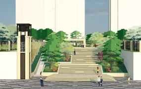 Residential Neighborhood Landscaped Park