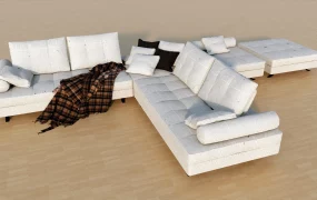 Beige Sectional Sofa With Chaise