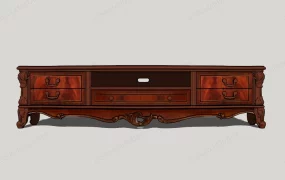 Carved Wood Tv Stand