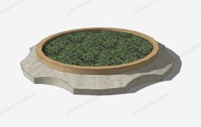 Round Concrete Garden Bed