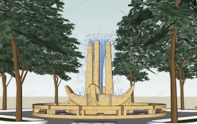 Public Park Water Fountain