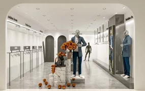 Small Man And Woman Clothing Store