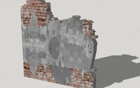 Old Brick & Cement Wall