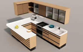Small Kitchen U Shape Design