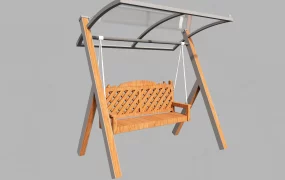 Wooden Garden Swing With Canopy
