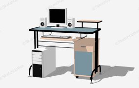 Retro Computer Desk For Home