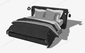 Dark Gray Upholstered Platform Bed