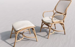 Lounge Chair And Ottoman Set