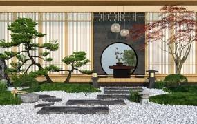 Zen Inspired Meditation Courtyard