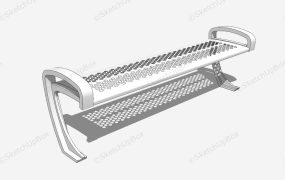 Perforated Steel Bench