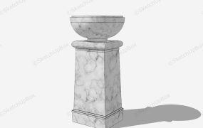 Stone Pedestal Planter