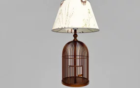 Brass Birdcage Table Lamp