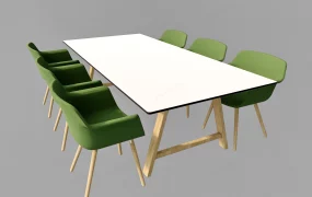 Minimalist 7 Piece Dining Set