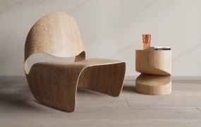 Creative Wood Chair And Table