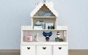 White House Shaped Toy Storage