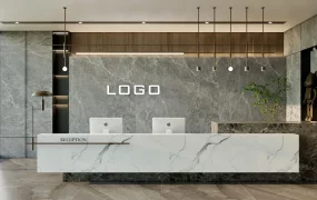 Modern Luxury Marble Reception Desk