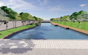 Urban Park Water Feature