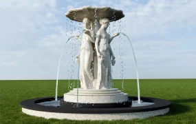 Greek Woman Statue Fountain