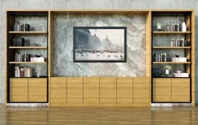 TV Bookcase Wall Unit