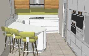 Small Kitchen with Bar Counter