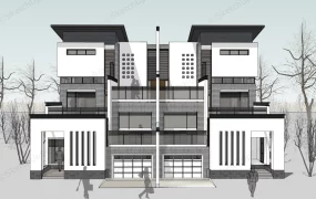 Modern Row House Exterior Design Ideas