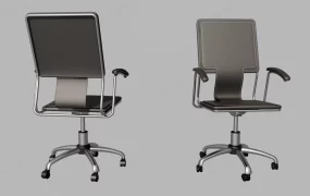 Modern Executive Leather Office Task Chair SketchUp 3D Model