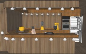 Unique Small U-Shaped Kitchen Idea