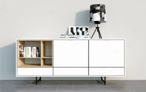 Modern Sideboard Bookcase Combo