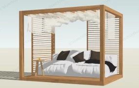 Woodeb Pergola With Sofa