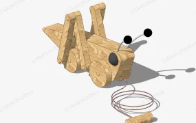 Wood Grasshopper Pull Toy