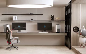 Modern Gaming Dual Workstation Suite SketchUp 3D Model