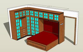 Built in Wardrobe and Bed