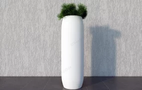 Tall White Planter