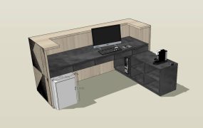Reception Desk with Storage