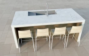 Marble Kitchen Island With Sink