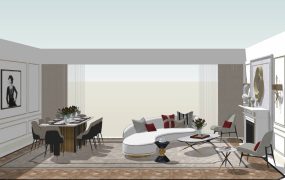Modern Living & Dining Room Combo Idea